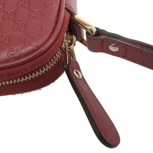 gu0443 4 Gucci Microshima Clutch Bag Leather Red