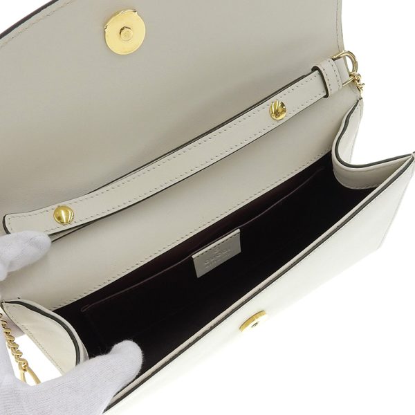 gu0453 6 Gucci Zumi Bag Chain Shoulder Leather Ivory