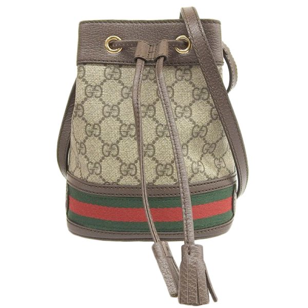 gu0458 1 Gucci Ophidia Mini Bucket Bag Shoulder Bag Supreme Beige Ebony