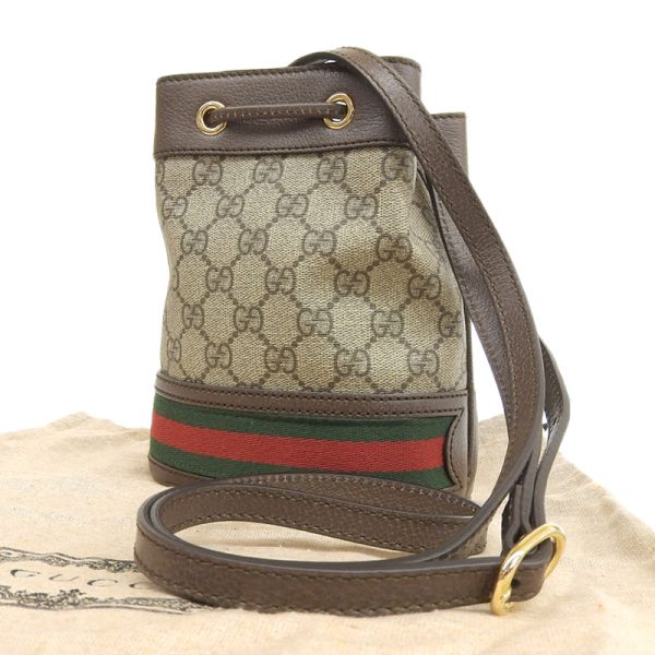 gu0458 2 Gucci Ophidia Mini Bucket Bag Shoulder Bag Supreme Beige Ebony