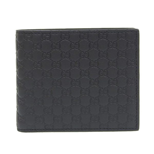 gu0465 1 Gucci Micro Guccisima Bifold Wallet Compact Wallet Leather Black