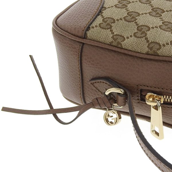 gu0485 4 Gucci Canvas Shoulder Bag Crossbody Shoulder Leather Beige Brown