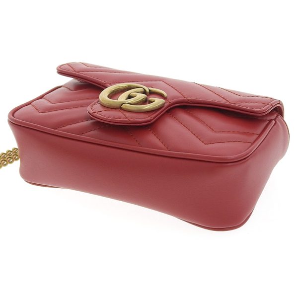 gu0514 3 Gucci Marmont Shoulder Bag Super Mini Bag Quilted Leather Red