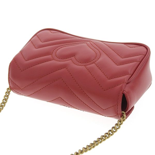 gu0514 4 Gucci Marmont Shoulder Bag Super Mini Bag Quilted Leather Red