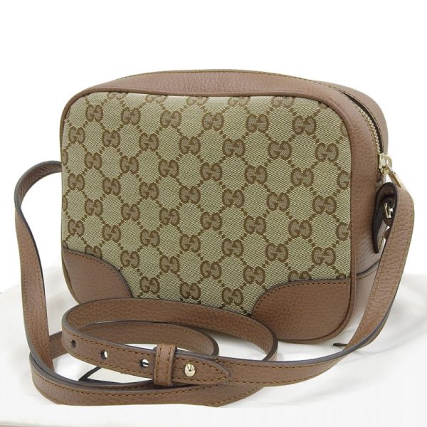 gu0527 2 Gucci Shoulder Bag Crossbody Shoulder Canvas Leather Beige Brown