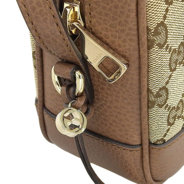 gu0527 4 Gucci Shoulder Bag Crossbody Shoulder Canvas Leather Beige Brown