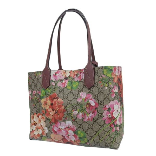 gu0528 2 Gucci Blooms Tote Bag Pink Beige Red Orange Reversible