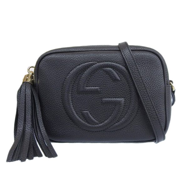 gu0532 1 Gucci Soho Disco Bag Shoulder Bag Crossbody Shoulder Leather Black Tassel