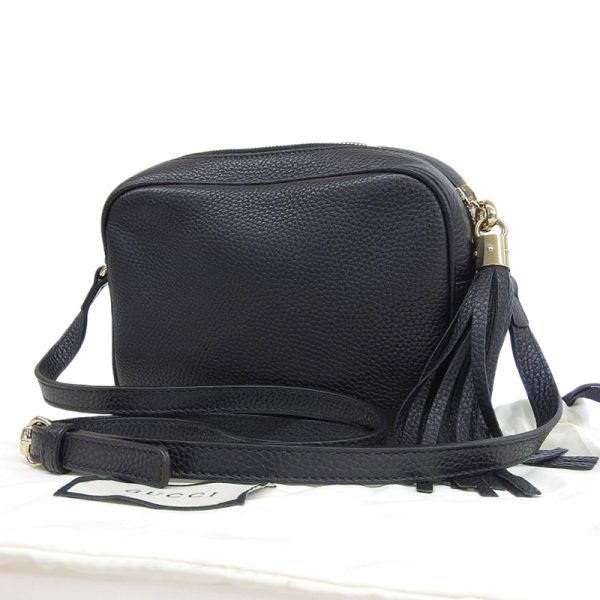 gu0532 2 Gucci Soho Disco Bag Shoulder Bag Crossbody Shoulder Leather Black Tassel