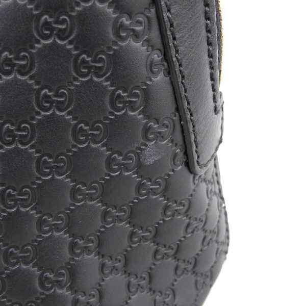 gu0542 4 Gucci Micro Guccisima Bag Handbag Shoulder Bag Leather Black