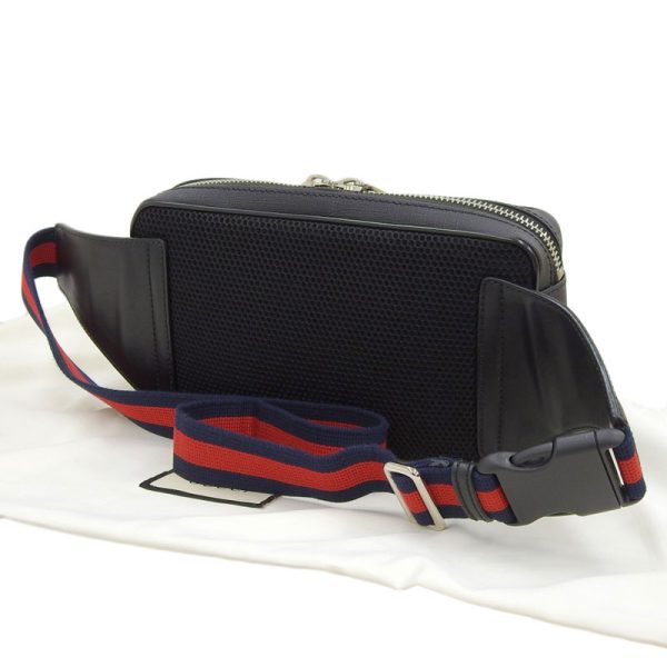 gu0549 2 Gucci Soft Supreme Waist Bag Black