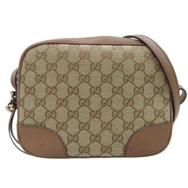 gu0552 1 Gucci Shoulder Bag Crossbody Canvas Leather Beige Brown