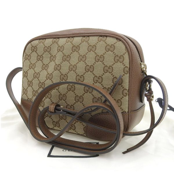 gu0552 2 Gucci Shoulder Bag Crossbody Canvas Leather Beige Brown