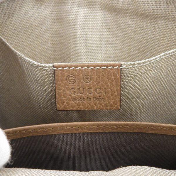 gu0552 6 Gucci Shoulder Bag Crossbody Canvas Leather Beige Brown