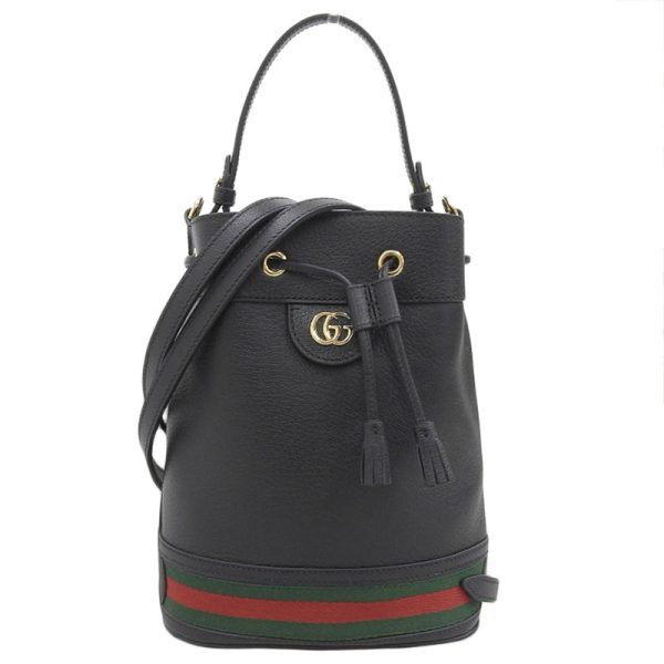 gu0577 1 Gucci Ophidia Small Bucket Shoulder Bag Leather Black