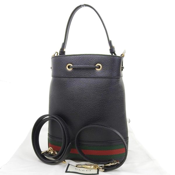 gu0577 2 Gucci Ophidia Small Bucket Shoulder Bag Leather Black