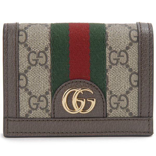 gu52315596iwg8745 Gucci Bi fold Wallet Ophidia GG Supreme Beige x Brown