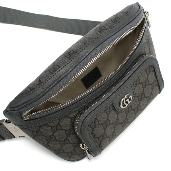 guc733868011 3 Gucci Body Bag Supreme Canvas Gray