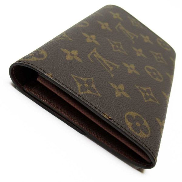 h27747f 2 Louis Vuitton Monogram Portefeuille Sarah Long Wallet Brown