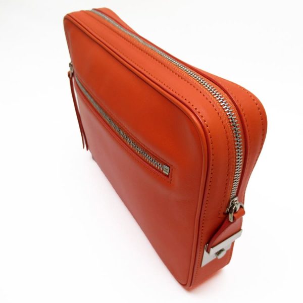 h28904f 2 Celine Leather Clutch Bag Orange