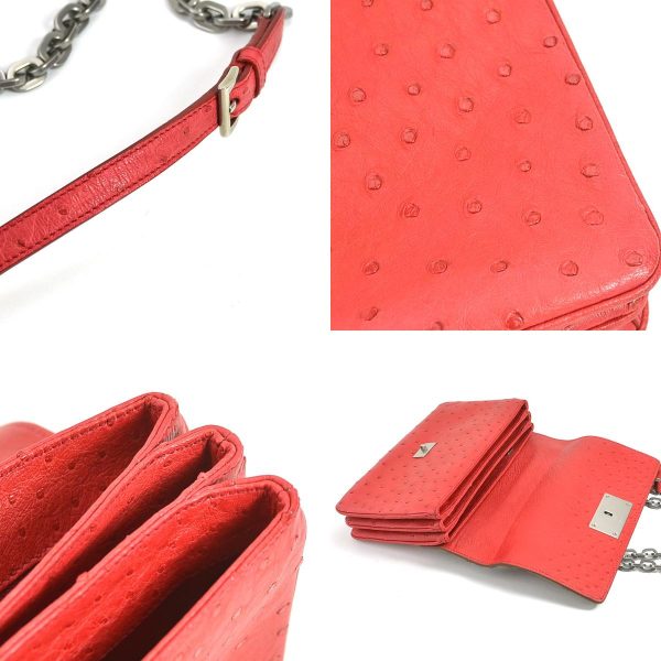 h29305a 9 c Prada Leather Crossbody Shoulder Bag Leopard Red