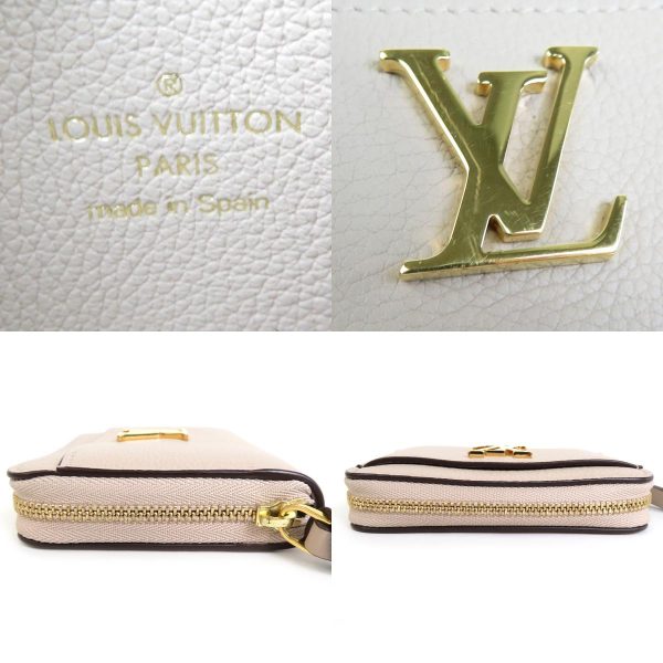 h29319f 3 c Louis Vuitton Lock Me Zippy Coin Purse Coin Case Greige