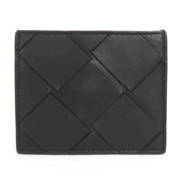 h29375g Bottega Veneta Card Case Intrecciato Leather Black