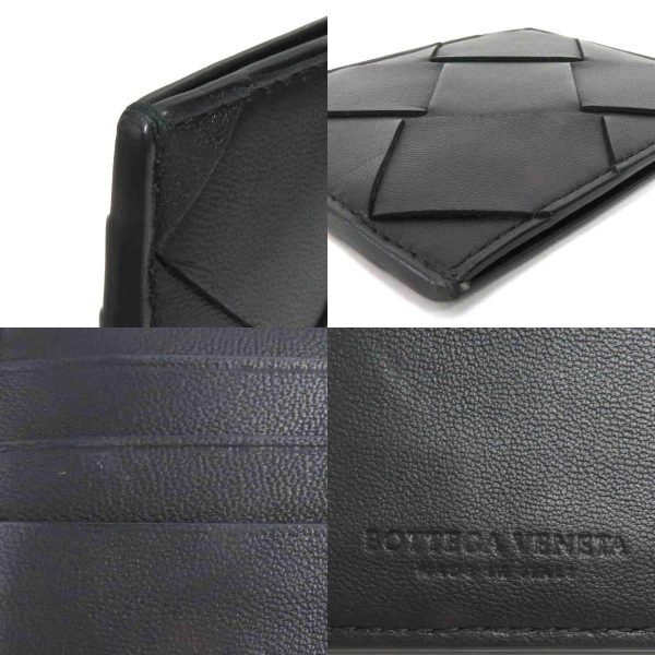 h29375g 9 c Bottega Veneta Card Case Intrecciato Leather Black