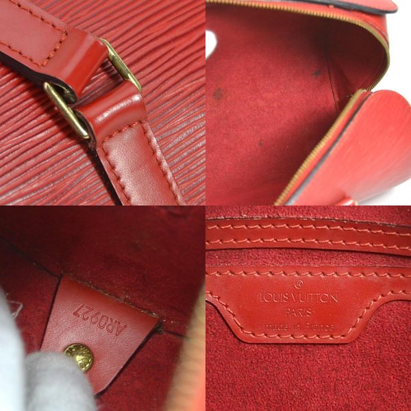 h29390a 13 c Louis Vuitton Epi Leather Handbag Red