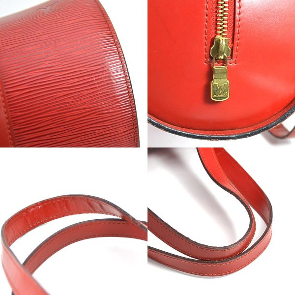 h29390a 9 c Louis Vuitton Epi Leather Handbag Red