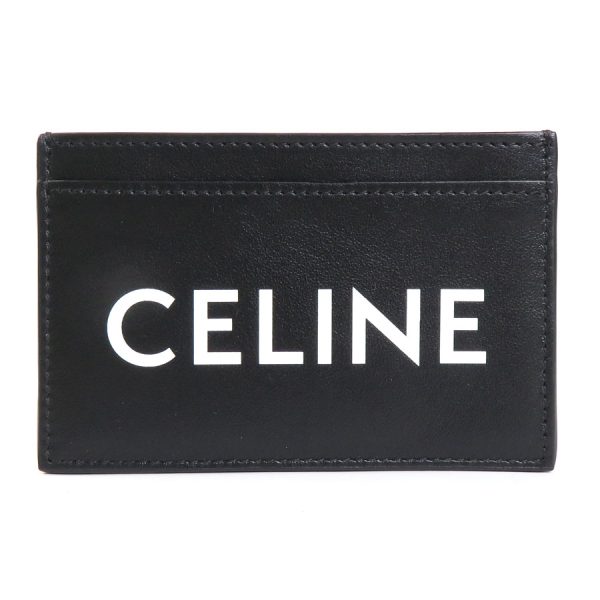 h29694f Celine Leather Card Case Black