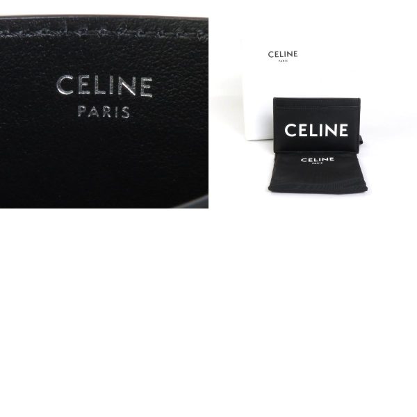 h29694f 7 c Celine Leather Card Case Black