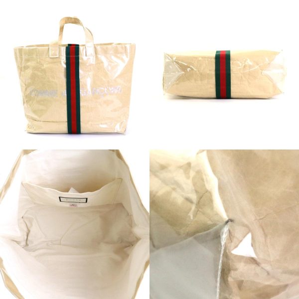 Gucci Comme des Garcons Collaboration PVC Handbag Beige jUSTBAG Justbag.Net