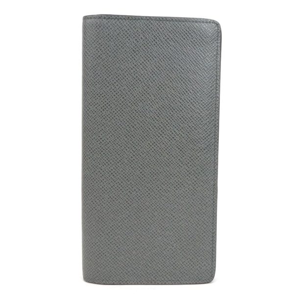 h29786f Louis Vuitton Taiga Portefeuille Brother NM Bi fold Long Wallet Gray