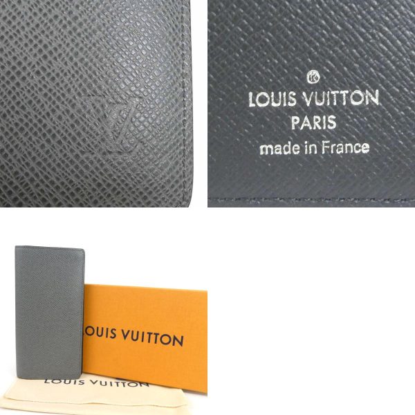 h29786f 7 c Louis Vuitton Taiga Portefeuille Brother NM Bi fold Long Wallet Gray