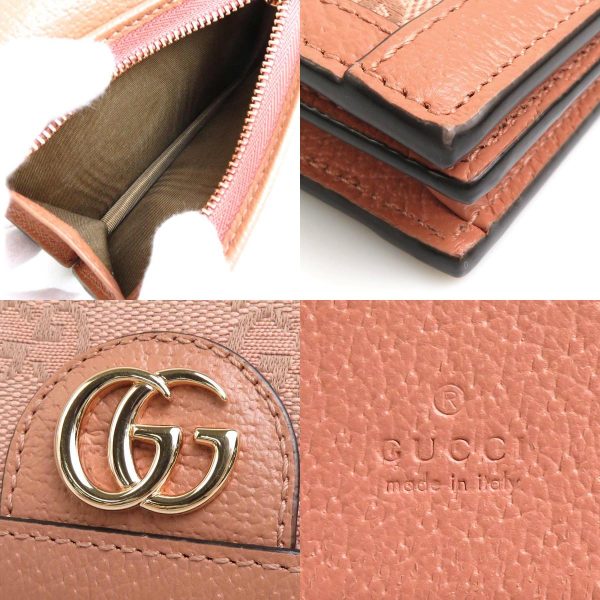 h29791f 6 c GUCCI Bi Fold Wallet GG Canvas Leather Pink Ladies