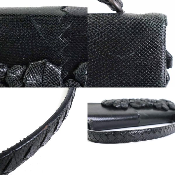 h29862f 9 c Bottega Veneta Shoulder Bag Lizard Black