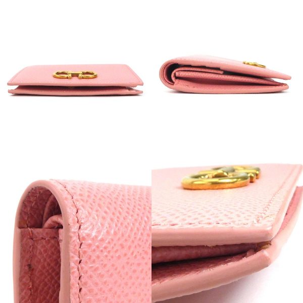 h29907f 2 c Salvatore Ferragamo Bifold Wallet Gancini Leather Pink