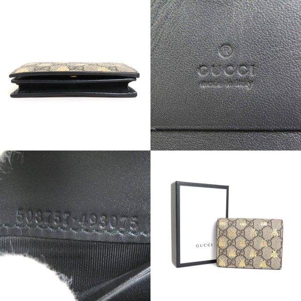 h29988g 4 c Gucci GG Supreme Canvas Bifold Wallet Brown