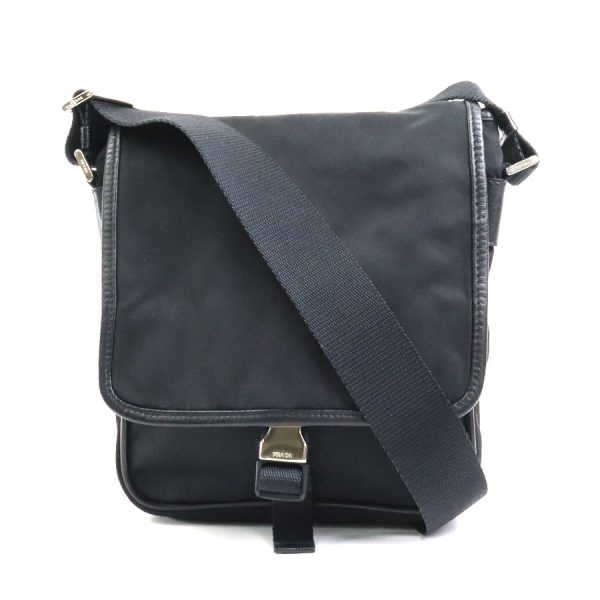 h30105g Prada Nylon Shoulder Bag Black