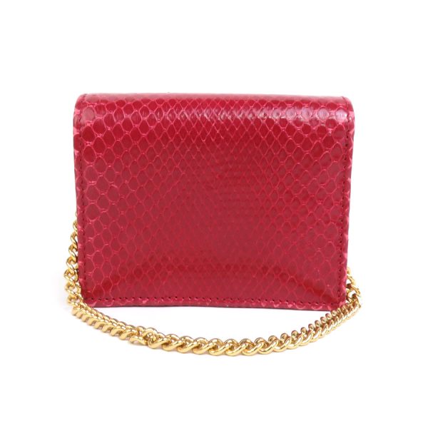 h30142 1 Gucci Zumi Python Bifold Wallet Red