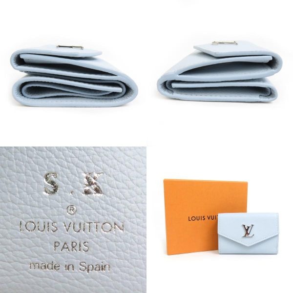 h30145k 4 c Louis Vuitton Portefeuille Rock Mini Trifold Wallet Light Blue