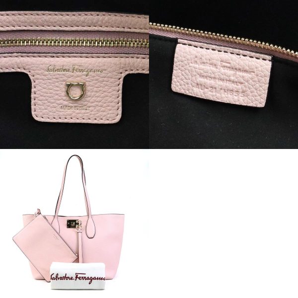 h30257g 10 c Salvatore Ferragamo Shoulder Bag Gancini Leather Pink