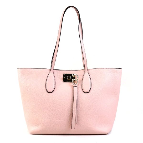 h30257g Salvatore Ferragamo Shoulder Bag Gancini Leather Pink