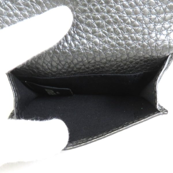 h30267g 3 Fendi Leather Trifold Wallet Metallic Gray