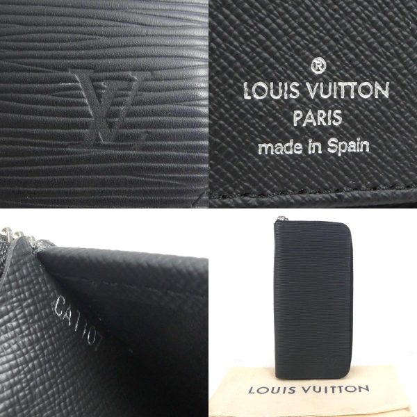 h30350f 13 c Louis Vuitton Epi Zippy Wallet Vertical Long Wallet Noir