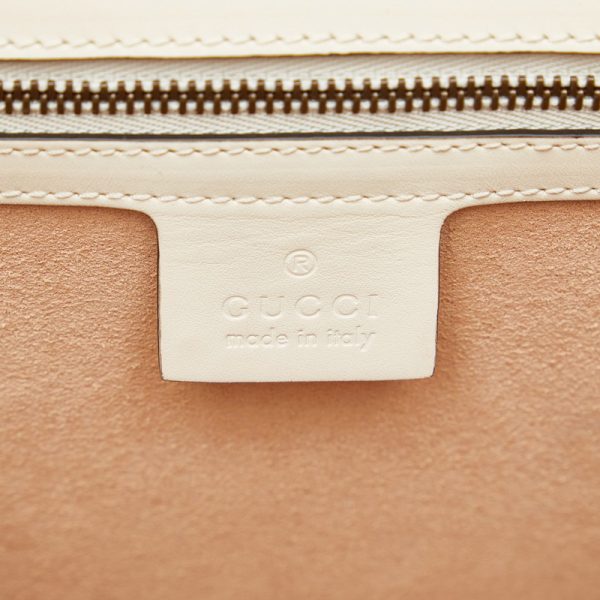 hqu9waeyizp7fhgi 6 Gucci Queen Margaret Stripe Bee Tricolor Shoulder Bag White Leather