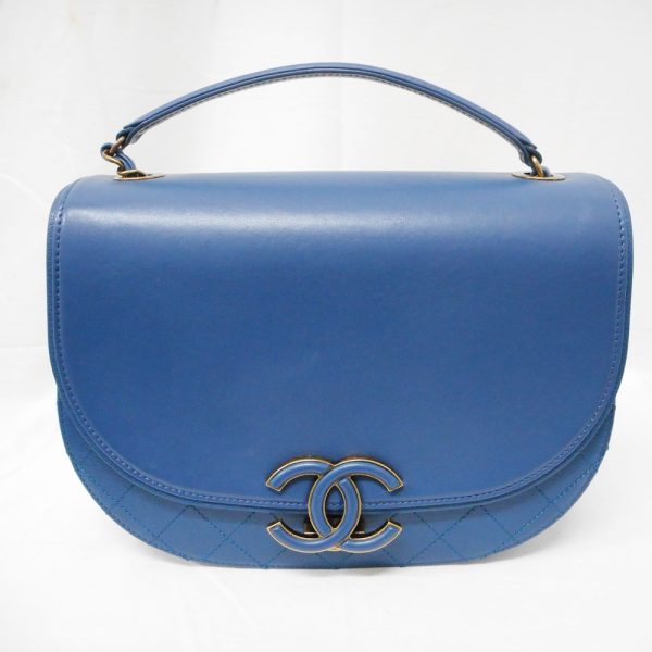 id12251 2 Chanel Super Vintage Chain Shoulder Bag Blue