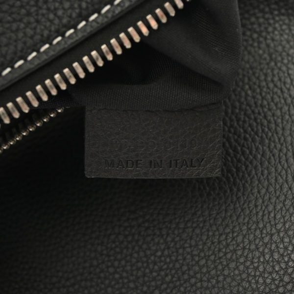 ik 00 0613785 14 Christian Dior Saddle Bag KAWS Collaboration Bee Grained Calf Leather Black