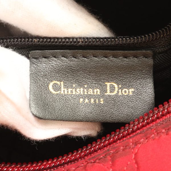 img 01674443 Christian Dior Cannage Lady Dior Top Handle Leather Shoulder Red